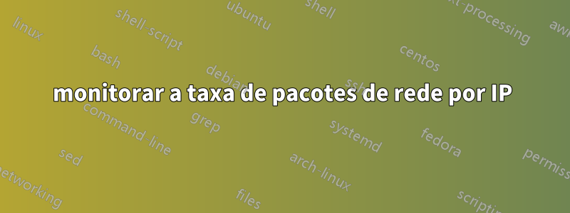 monitorar a taxa de pacotes de rede por IP
