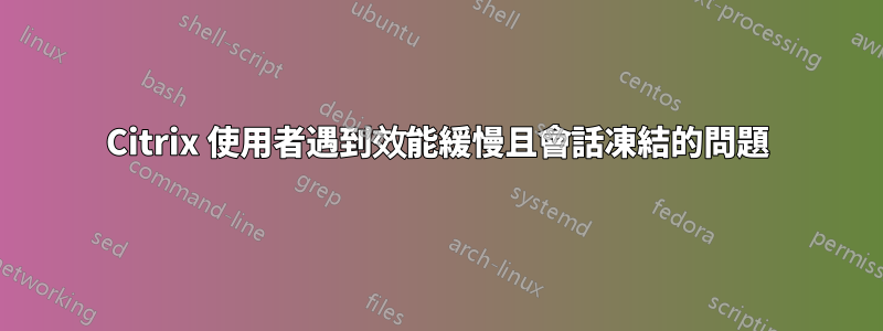 Citrix 使用者遇到效能緩慢且會話凍結的問題