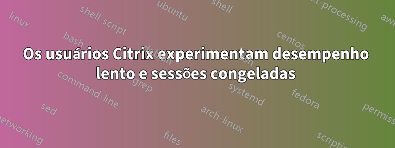 Os usuários Citrix experimentam desempenho lento e sessões congeladas