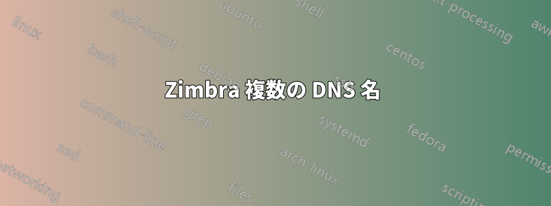 Zimbra 複数の DNS 名