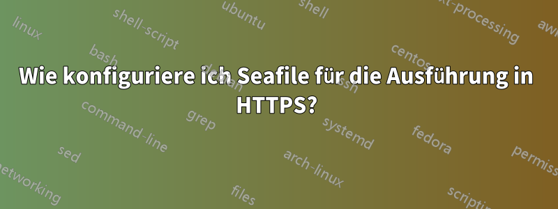 Wie konfiguriere ich Seafile für die Ausführung in HTTPS?