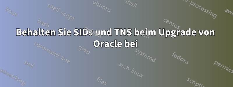 Behalten Sie SIDs und TNS beim Upgrade von Oracle bei