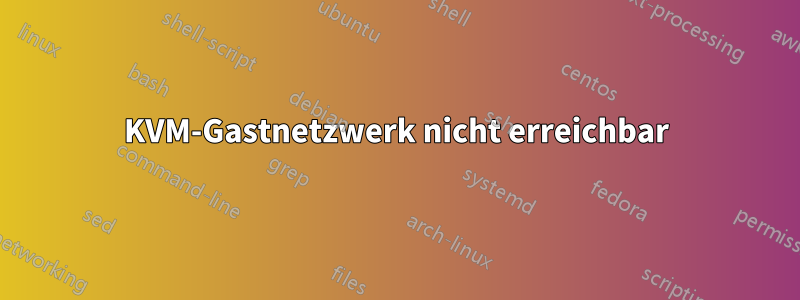 KVM-Gastnetzwerk nicht erreichbar