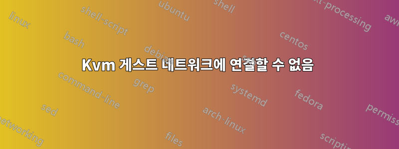 Kvm 게스트 네트워크에 연결할 수 없음