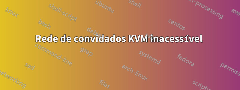 Rede de convidados KVM inacessível