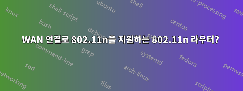 WAN 연결로 802.11n을 지원하는 802.11n 라우터?