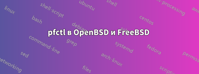 pfctl в OpenBSD и FreeBSD