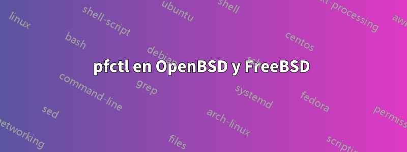 pfctl en OpenBSD y FreeBSD