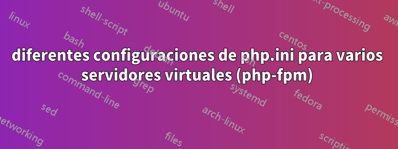 diferentes configuraciones de php.ini para varios servidores virtuales (php-fpm)