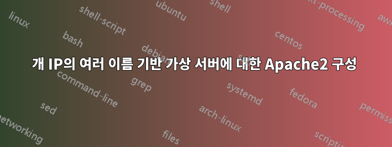 1개 IP의 여러 이름 기반 가상 서버에 대한 Apache2 구성