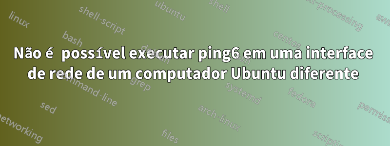 Não é possível executar ping6 em uma interface de rede de um computador Ubuntu diferente