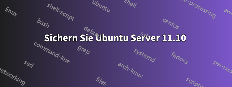 Sichern Sie Ubuntu Server 11.10