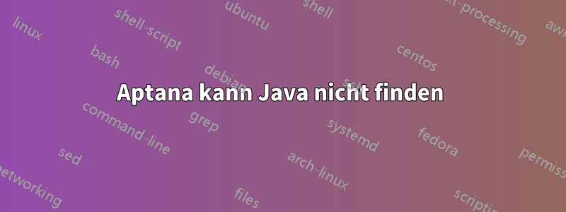 Aptana kann Java nicht finden