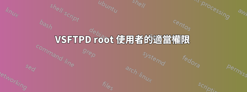 VSFTPD root 使用者的適當權限
