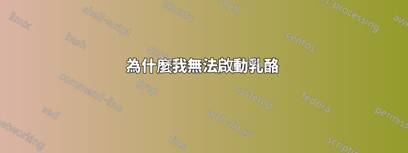 為什麼我無法啟動乳酪