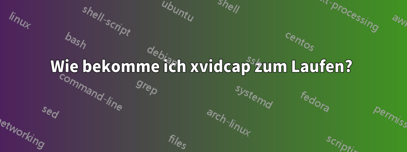 Wie bekomme ich xvidcap zum Laufen?