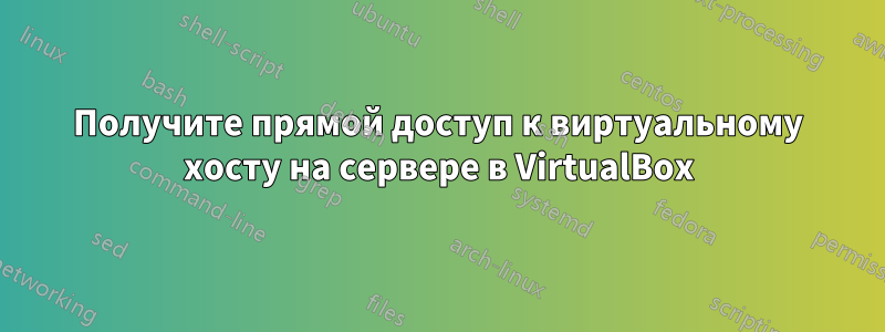 Получите прямой доступ к виртуальному хосту на сервере в VirtualBox