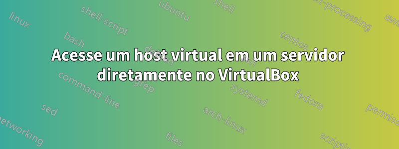 Acesse um host virtual em um servidor diretamente no VirtualBox