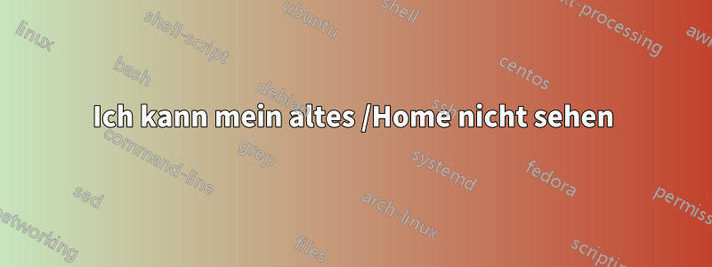 Ich kann mein altes /Home nicht sehen