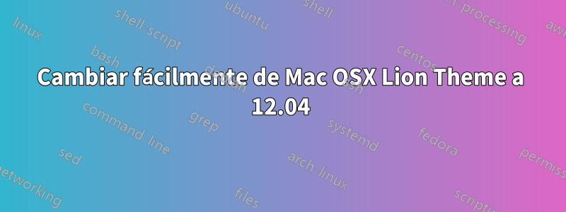 Cambiar fácilmente de Mac OSX Lion Theme a 12.04