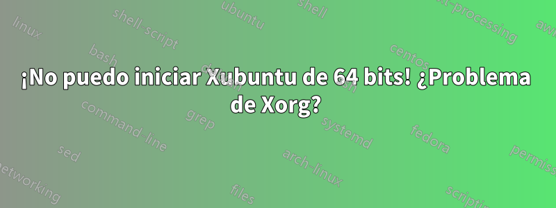 ¡No puedo iniciar Xubuntu de 64 bits! ¿Problema de Xorg?