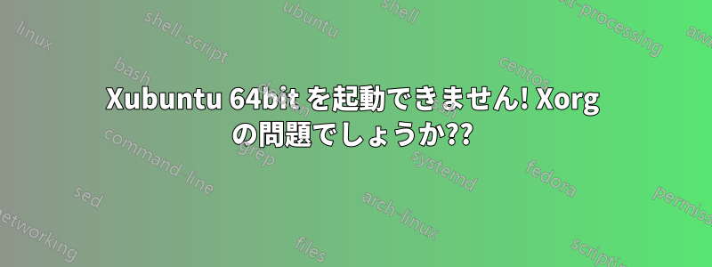 Xubuntu 64bit を起動できません! Xorg の問題でしょうか??