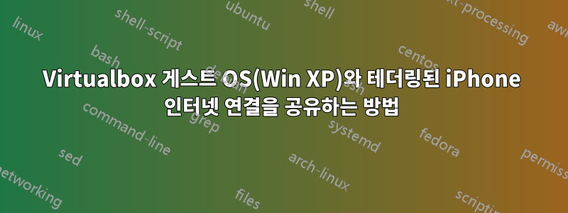 Virtualbox 게스트 OS(Win XP)와 테더링된 iPhone 인터넷 연결을 공유하는 방법