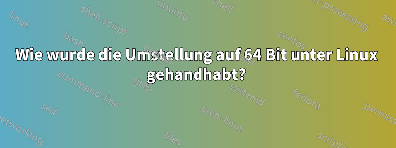 Wie wurde die Umstellung auf 64 Bit unter Linux gehandhabt?