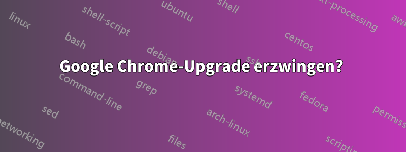 Google Chrome-Upgrade erzwingen?