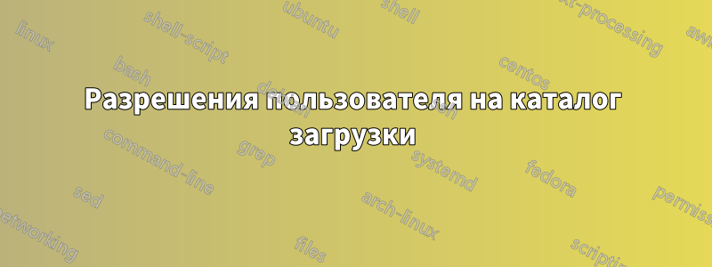 Разрешения пользователя на каталог загрузки