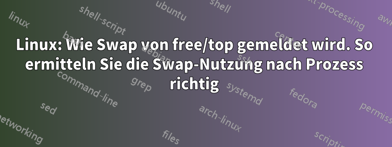 Linux: Wie Swap von free/top gemeldet wird. So ermitteln Sie die Swap-Nutzung nach Prozess richtig