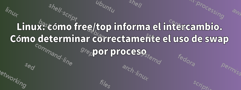 Linux: cómo free/top informa el intercambio. Cómo determinar correctamente el uso de swap por proceso