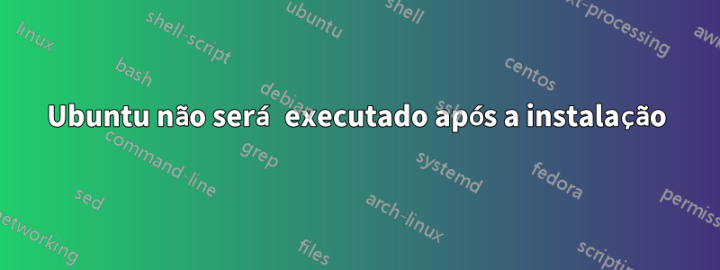 Ubuntu não será executado após a instalação
