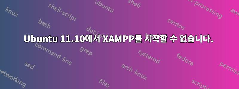Ubuntu 11.10에서 XAMPP를 시작할 수 없습니다.