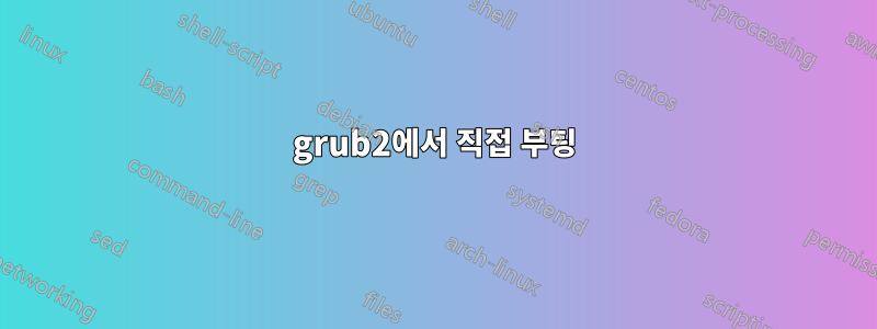grub2에서 직접 부팅