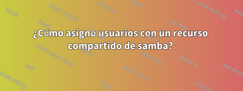¿Cómo asigno usuarios con un recurso compartido de samba?