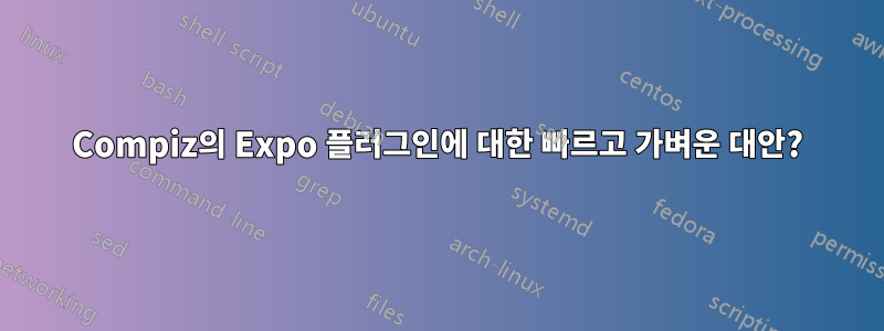 Compiz의 Expo 플러그인에 대한 빠르고 가벼운 대안?