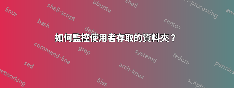 如何監控使用者存取的資料夾？