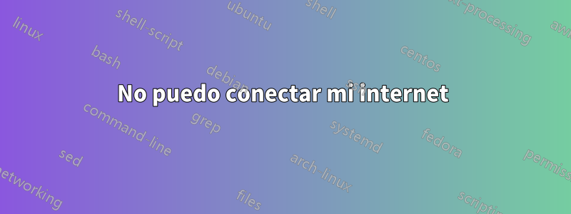 No puedo conectar mi internet