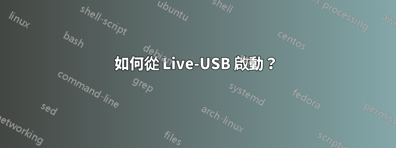 如何從 Live-USB 啟動？