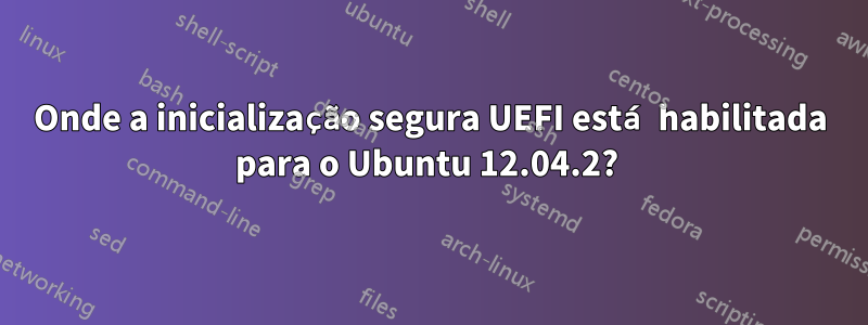 Onde a inicialização segura UEFI está habilitada para o Ubuntu 12.04.2? 