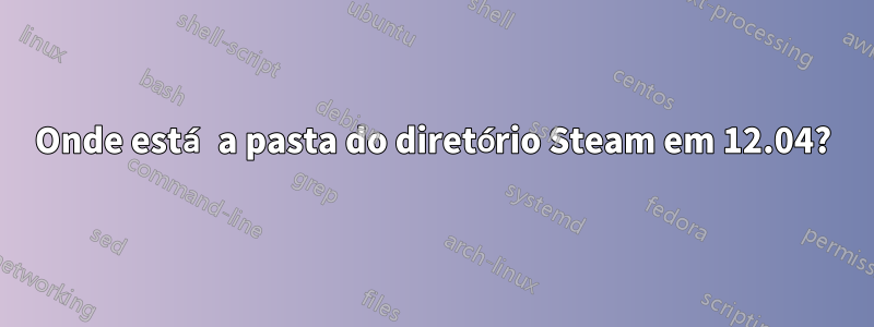 Onde está a pasta do diretório Steam em 12.04?