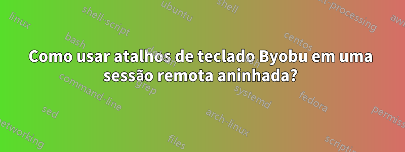 Como usar atalhos de teclado Byobu em uma sessão remota aninhada?