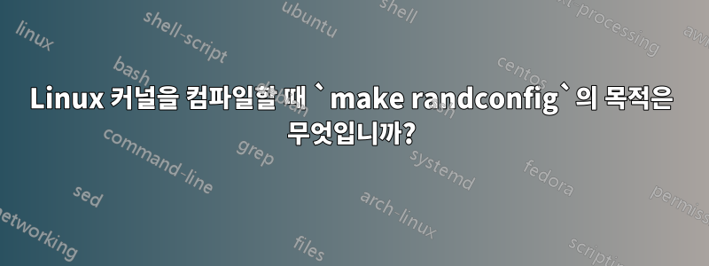 Linux 커널을 컴파일할 때 `make randconfig`의 목적은 무엇입니까?