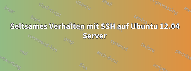 Seltsames Verhalten mit SSH auf Ubuntu 12.04 Server