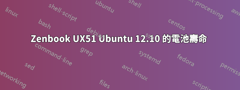 Zenbook UX51 Ubuntu 12.10 的電池壽命