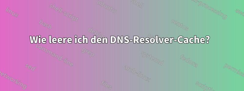 Wie leere ich den DNS-Resolver-Cache? 