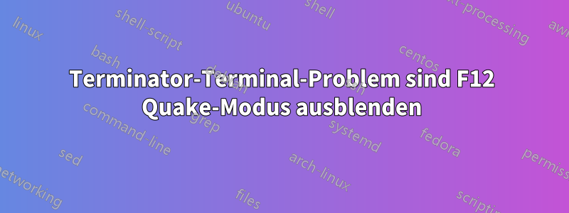 Terminator-Terminal-Problem sind F12 Quake-Modus ausblenden