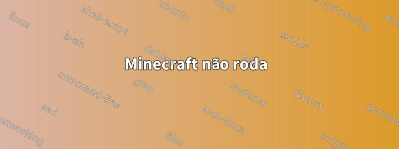 Minecraft não roda 