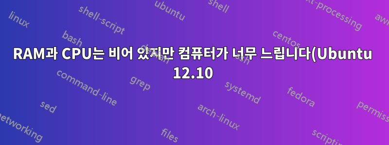 RAM과 CPU는 비어 있지만 컴퓨터가 너무 느립니다(Ubuntu 12.10).